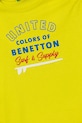 Detské bavlnené tričko United Colors of Benetton 3I1XG10JO.P.Seasonal zelená SS25