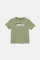 United Colors of Benetton t-shirt bawełniany dziecięcy nadruk zielony 3I1XG10JO.P.Seasonal
