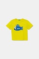 Παιδικό βαμβακερό μπλουζάκι United Colors of Benetton στάμπα κίτρινο 3I1XG10JL.P.Seasonal