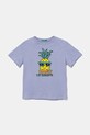 United Colors of Benetton tricou de bumbac pentru copii print violet 3I1XG10JM.P.Seasonal