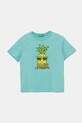 United Colors of Benetton tricou de bumbac pentru copii print turcoaz 3I1XG10JM.P.Seasonal