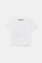 United Colors of Benetton tricou de bumbac pentru copii 3SLUC10P8.G.Seasonal alb SS25