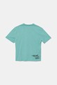 Дитяча бавовняна футболка United Colors of Benetton 3SLUC10P8.G.Seasonal бірюзовий SS25