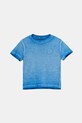 United Colors of Benetton tricou de bumbac pentru copii uni albastru 3085G10JP.P.Seasonal