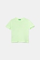 United Colors of Benetton tricou de bumbac pentru copii uni verde 3085G10JP.P.Seasonal