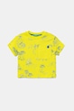 United Colors of Benetton t-shirt bawełniany dziecięcy wzorzyste żółty 3PDQG10JN.P.Seasonal