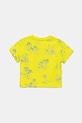 United Colors of Benetton t-shirt bawełniany dziecięcy 3PDQG10JN.P.Seasonal żółty SS25