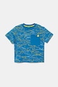 United Colors of Benetton t-shirt bawełniany dziecięcy wzorzyste niebieski 3PDQG10JN.P.Seasonal