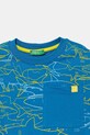 Băieți United Colors of Benetton tricou de bumbac pentru copii 3PDQG10JN.P.Seasonal albastru