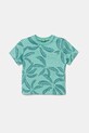 United Colors of Benetton tricou de bumbac pentru copii cu modele turcoaz 3PDQG10JN.P.Seasonal