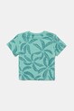 United Colors of Benetton tricou de bumbac pentru copii 3PDQG10JN.P.Seasonal turcoaz SS25