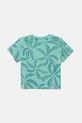 United Colors of Benetton t-shirt bawełniany dziecięcy 3PDQG10JN.P.Seasonal turkusowy SS25