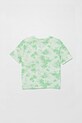 Дитяча бавовняна футболка United Colors of Benetton 3ORKC10P3.G.Seasonal зелений SS25