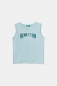 Детская хлопковая футболка United Colors of Benetton хлопок голубой 3I1XGH013.P.Seasonal