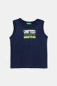 United Colors of Benetton tricou de bumbac pentru copii print bleumarin 3I1XGH013.P.Seasonal