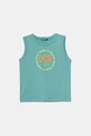 United Colors of Benetton tricou de bumbac pentru copii print turcoaz 3I1XGH013.P.Seasonal