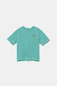 United Colors of Benetton t-shirt bawełniany 3I1XC10P6.G.Seasonal turkusowy SS25
