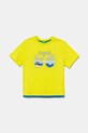 United Colors of Benetton t-shirt bawełniany dziecięcy nadruk żółty 3SLUG10JF.P.Seasonal