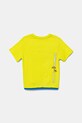 United Colors of Benetton tricou de bumbac pentru copii 3SLUG10JF.P.Seasonal verde SS25