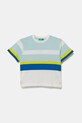 United Colors of Benetton t-shirt bawełniany dziecięcy nadruk niebieski 3V0HG10JE.P.Seasonal