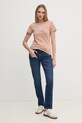 Хлопковая футболка Calvin Klein Jeans J20J224982 оранжевый SS25