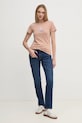 Bavlnené tričko Calvin Klein Jeans J20J224982 oranžová SS25