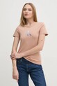 Одежда Хлопковая футболка Calvin Klein Jeans J20J224982 оранжевый