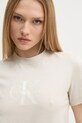 Хлопковая футболка Calvin Klein Jeans бежевый J20J224983