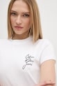 Хлопковая футболка Calvin Klein Jeans белый J20J224984