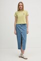 Бавовняна футболка Calvin Klein Jeans J20J224984 зелений SS25