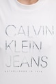 Bavlnené tričko Calvin Klein Jeans J20J224987 biela