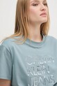 Хлопковая футболка Calvin Klein Jeans серый J20J224987