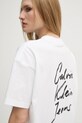 Calvin Klein Jeans t-shirt bawełniany biały J20J225113