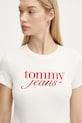 Tommy Jeans t-shirt bawełniany biały DW0DW19447