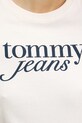 Tommy Jeans pamut póló DW0DW19447 bézs