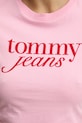 Памучна тениска Tommy Jeans DW0DW19447 розов