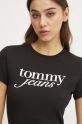 Хлопковая футболка Tommy Jeans чёрный DW0DW19447