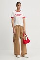 Tommy Jeans tricou din bumbac DW0DW19449 bej SS25