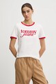 Tommy Jeans tricou din bumbac bej DW0DW19449