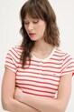 Одежда Хлопковая футболка Tommy Jeans DW0DW19502 красный