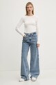 Бавовняний лонгслів Tommy Jeans DW0DW19503 білий SS25