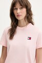 Одежда Хлопковая футболка Tommy Jeans DW0DW20153 розовый