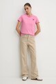 Tommy Jeans t-shirt bawełniany DW0DW20153 różowy SS25