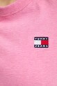 Tommy Jeans t-shirt bawełniany DW0DW20153 różowy