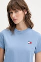 Îmbrăcăminte Tommy Jeans tricou din bumbac DW0DW20153 albastru
