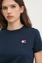 Îmbrăcăminte Tommy Jeans tricou din bumbac DW0DW20153 bleumarin