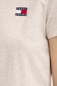 Tommy Jeans tricou din bumbac DW0DW20153 bej