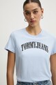 Хлопковая футболка Tommy Jeans голубой DW0DW20161