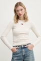 Tommy Jeans hosszú ujjú bézs DW0DW20178