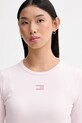Tommy Jeans longsleeve różowy DW0DW20178